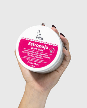 Estropajo Exfoliante para pies aroma Frutos rojos 210ml