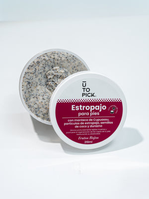 Estropajo Exfoliante para pies aroma Frutos rojos 210ml