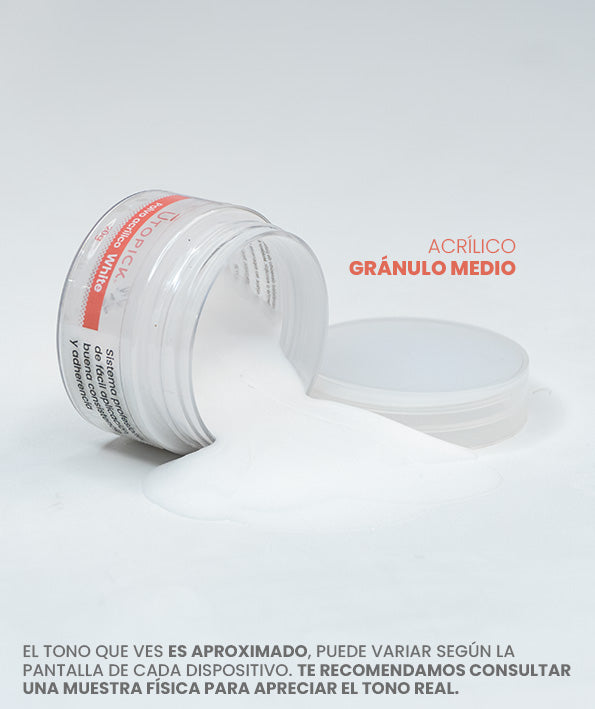 Polvo Acrílico White 20g 41g 150g